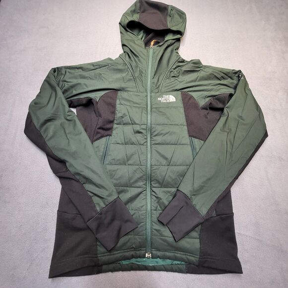 North Face Summit Series Zephyrus Hybrid Jacket Mens S Green Black Hooded